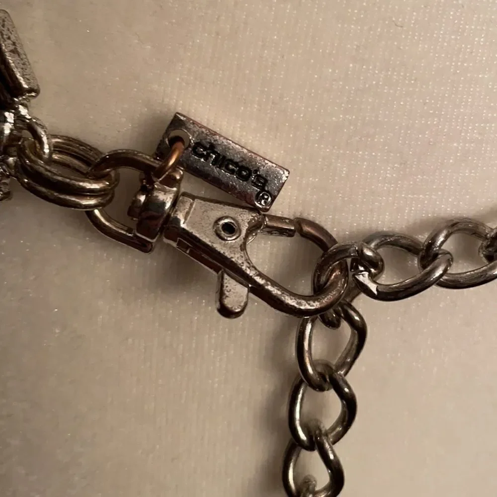 Chico's Silver Concho Style Adjustable Belt